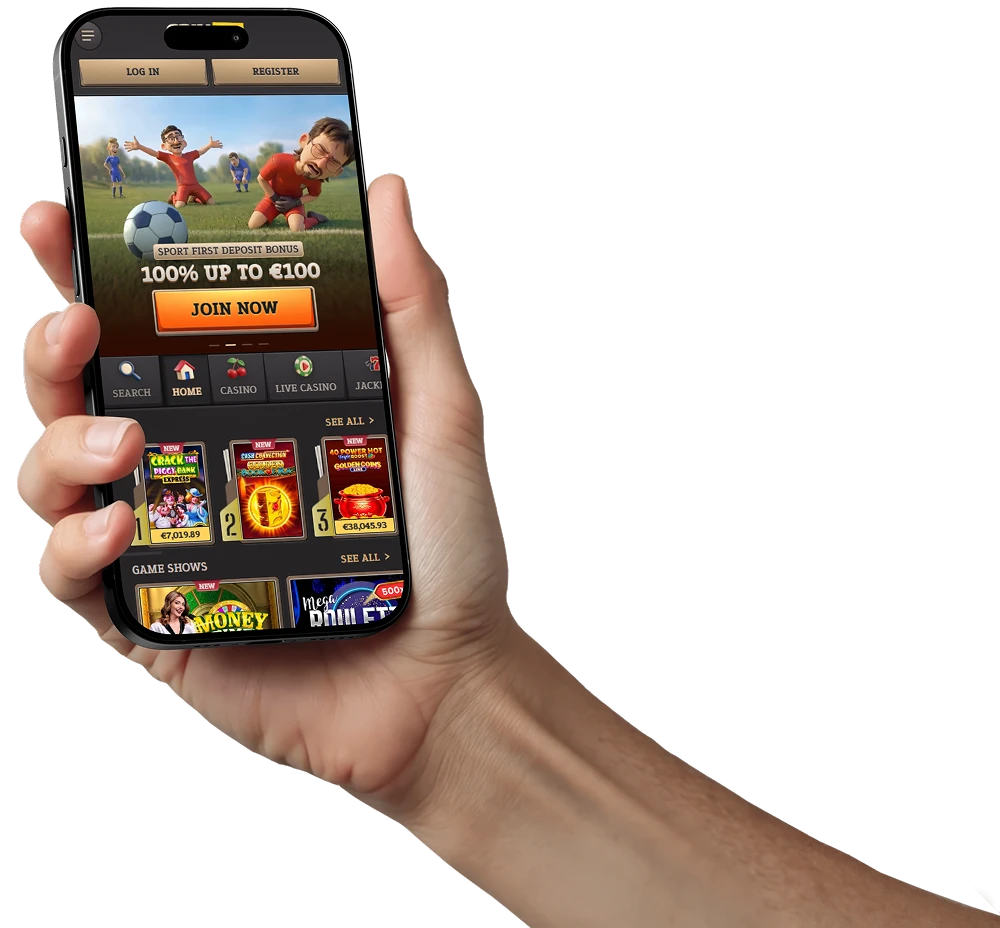 Version mobile de SpinBoss Casino sur smartphone